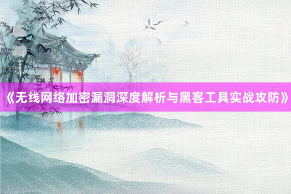 《无线网络加密漏洞深度解析与黑客工具实战攻防》